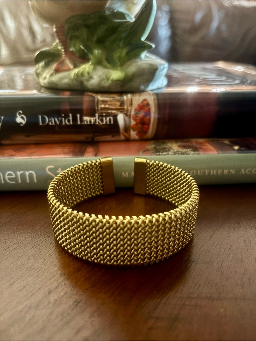 Gold Mesh Cuff Bracelet